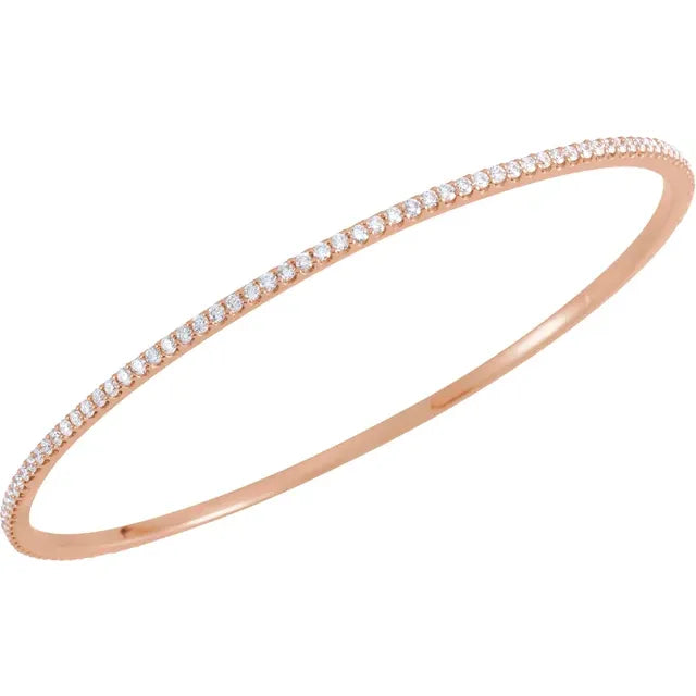 Natural Diamond Bracelet 2 CTW 14k Rose Gold