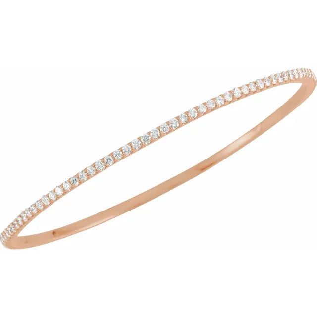 Natural Diamond Bracelet 2 CTW 14k Rose Gold