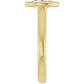 1 CT Bezel Set Oval Shape Diamond Solitaire Engagement Ring for Women set in yellow gold showing shank 