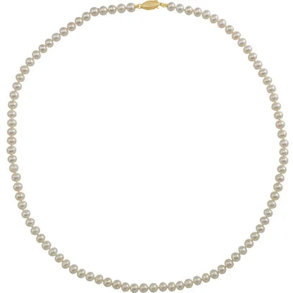 Cultured White Freshwater Pearl Necklace details 