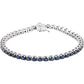 14K White gold Blue Sapphire tennis Bracelet