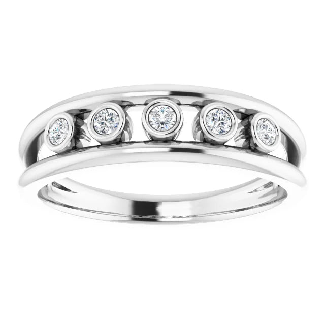 Negative Space platinum women Diamond Ring details