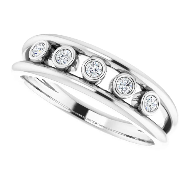 Negative Space platinum women Diamond Ring