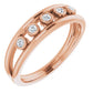 Negative Space women Diamond Ring 14K Rose Gold details 