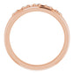 Negative Space women Diamond Ring 14K Rose Gold flipped picture