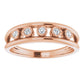 Negative Space women Diamond Ring 14K Rose Gold