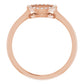 14 K Rose Gold 1/10 CTW Natural Diamond Circle Ring Top Image