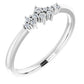 Stackable Cluster women Diamond ring 14K White gold Gold