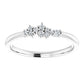 Stackable Cluster women Diamond ring Platinum 