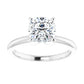 cushion shape solitaire diamond engagement ring 