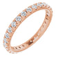 3/4 CTW French Set Diamond Eternity Band in rose gold 