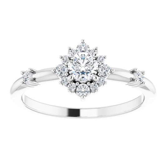 women Diamond Engagement - Sapphire Ring platinum 