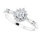 Diamond Engagement Ring - Diamond ring  on platinum side picture