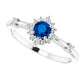 women Diamond Engagement Ring - women Sapphire ring 