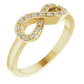 Infinity-Inspired Natural Diamond Ring 14K Yellow