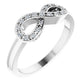 Infinity-Inspired Natural Diamond Ring Platinum