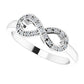 Infinity-Inspired Natural Diamond Ring 14K white gold Details 