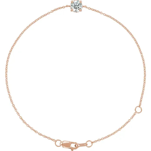 Diamond bracelet for women 14k Rose Gold