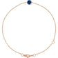 Sapphire Bracelet for women 14K Rose gold