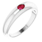 Natural Ruby Ring on 14k White Gold Side Picture