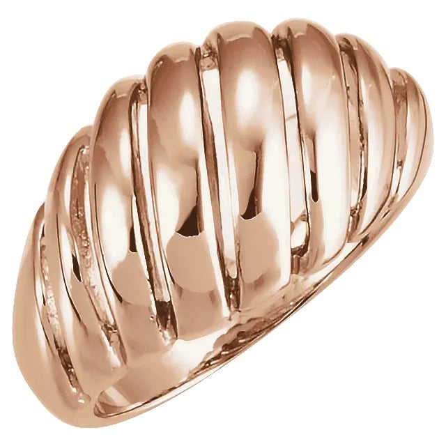 Women Dome Ring 14K Rose