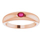 Natural Ruby Ring on 14k Rose Gold
