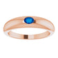 blue sapphire ring 14K Rose gold