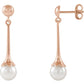 Pearl Earrings rose gold side picture 