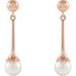 Pearl Earrings rose gold front picture