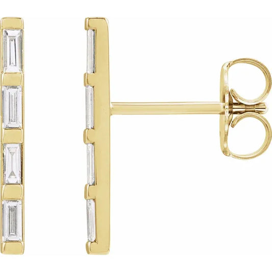 women diamond earrings yellow gold