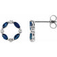 Natural Blue Sapphire & Natural Diamond Earrings