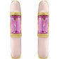 Pink Tourmaline & Pink Enamel Hinged Hoop Earrings yellow gold straight Picture