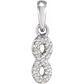 Infinity-Inspired Natural Diamond Pendant Necklace – 0.03 CTW - 14K Gold