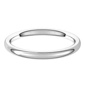 Comfort Fit European Women Wedding Band  Platinum