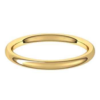 Comfort Fit European Women Wedding Band  Yellow Gold