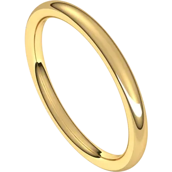 Comfort Fit European Women Wedding Band  Yellow