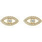 women stud earrings yellow gold white sapphire eye picture 