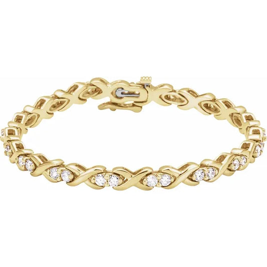 14K Yellow Gold 2 3/8 CTW Diamond Bracelet