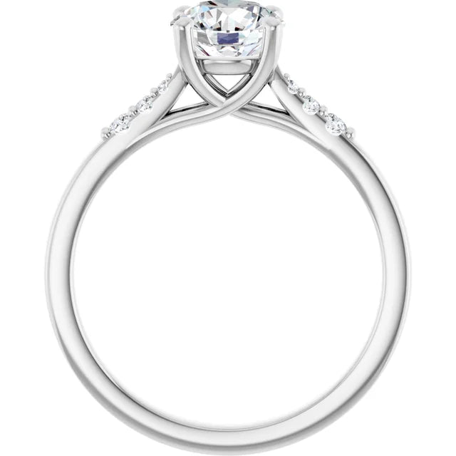 1 + CTW Round Natural Diamond Engagement Ring