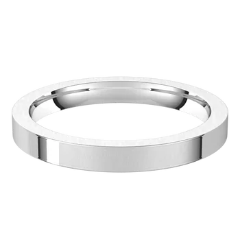 Flat Women Wedding band Platinum