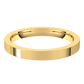 Flat Women Wedding band Yellow Gold