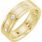 Gold / Platinum 1/2 CTW Natural Diamond Double Grooved Men Band