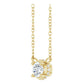 Hidden Halo Natural Diamond Necklace 14K Yellow Gold details 