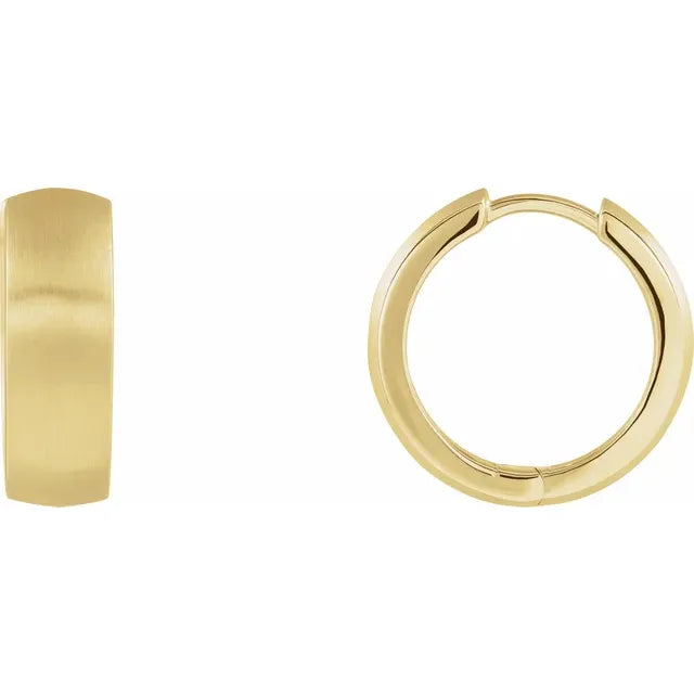 women hoop earrings 14k Yellow gold