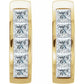 14K Yellow Gold Diamond hoop earrings for women Details