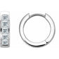 14K White Gold Diamond hoop earrings for women