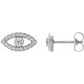 women stud earrings white gold white sapphire 