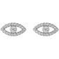 women stud earrings platinum white sapphire 