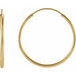 14k Gold Hoop Earrings yellow gold 20 MM