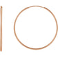 14k Gold Hoop Earrings rose gold 30 MM